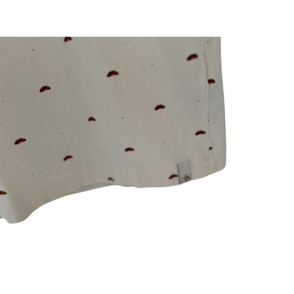 Scotch & Soda Cream T-Shirt With Taco Print Cotton/Elastane Blend Mens Size M - Picture 3 of 8